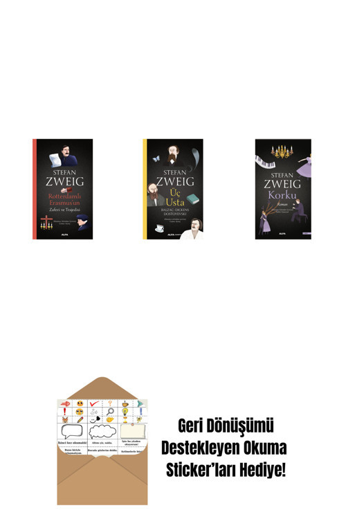 Alfa Yayıncılık Rotterdamlı Erasmus’Un Zaferi Ve Trajedisi + Üç Usta + Korku + Okuma Sticker'Ları
