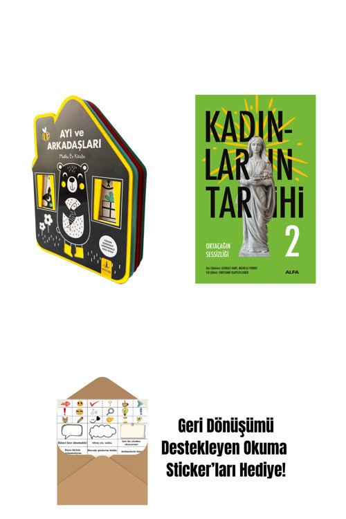 Alfa Yayıncılık Ayı Ve Arkadaşları (Keçe Kitap) + Kadınların Tarihi 2 + Okuma Sticker'Ları