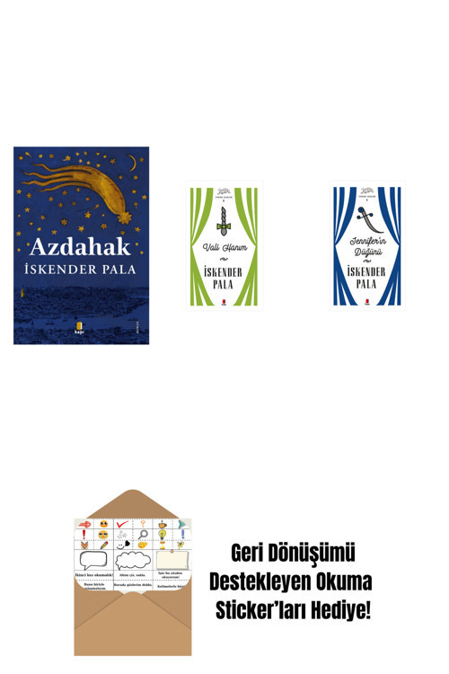 Alfa Yayıncılık Azdahak + Vali Hanım (Ciltli) + Jennifer’In Düğünü (Ciltli) + Okuma Sticker'Ları