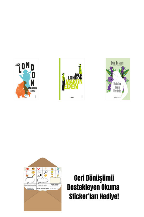 Alfa Yayıncılık Atalarının Tanrısı + Martin Eden + Makaloa Hasırı Üzerinde + Okuma Sticker'Ları