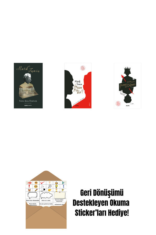 Alfa Yayıncılık Toplu Kısa Öyküler (Ciltli) + İnsan Nedir? + Prens Ve Dilenci + Okuma Sticker'Ları