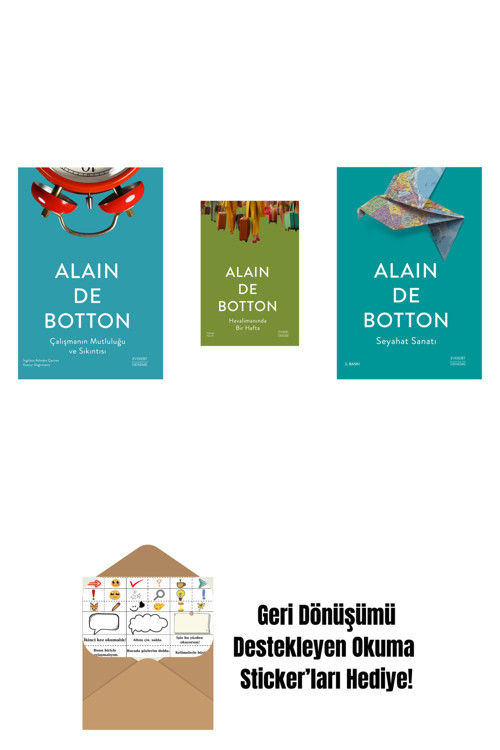 Everest Yayınları Çalışmanın Mutluluğu Ve Sıkıntısı + Havalimanında Bir Hafta + Seyahat Sanatı + Okuma Sticker'Ları
