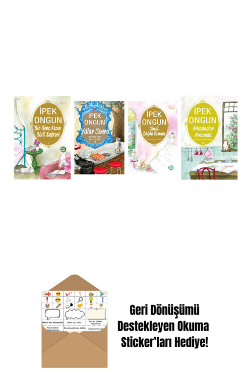 Artemis Yayınları İpek Ongun 4 Kitap Set + Okuma Sticker'Ları