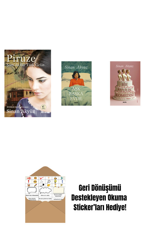 Alfa Yayıncılık Sinan Akyüz 3 Kitap Set + Okuma Sticker'Ları