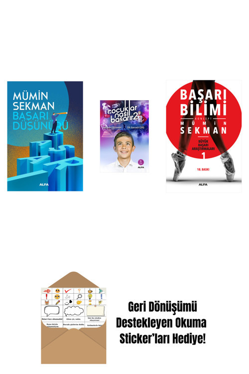 Alfa Yayıncılık Başarı Düşünürü + Çocuklar Nasıl Başarır 2 + Başarı Bilimi + Okuma Sticker'Ları