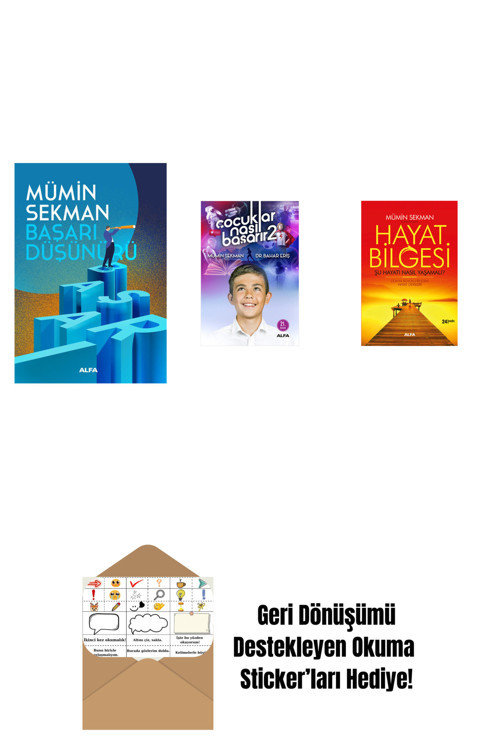 Alfa Yayıncılık Başarı Düşünürü + Çocuklar Nasıl Başarır 2 + Hayat Bilgesi + Okuma Sticker'Ları