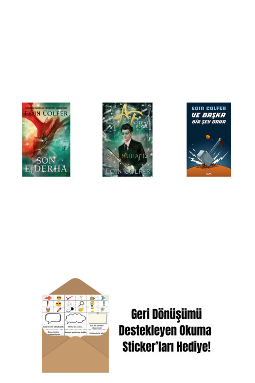 Alfa Yayıncılık Son Ejderha + Artemis Fowl 8 - Son Muhafız + Ve Başka Bir Şey Daha + Okuma Sticker'Ları