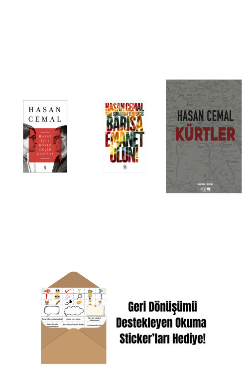 Everest Yayınları Hayat İşte Böyle Geçip Gidiyor + Barışa Emanet Olun + Kürtler + Okuma Sticker'Ları