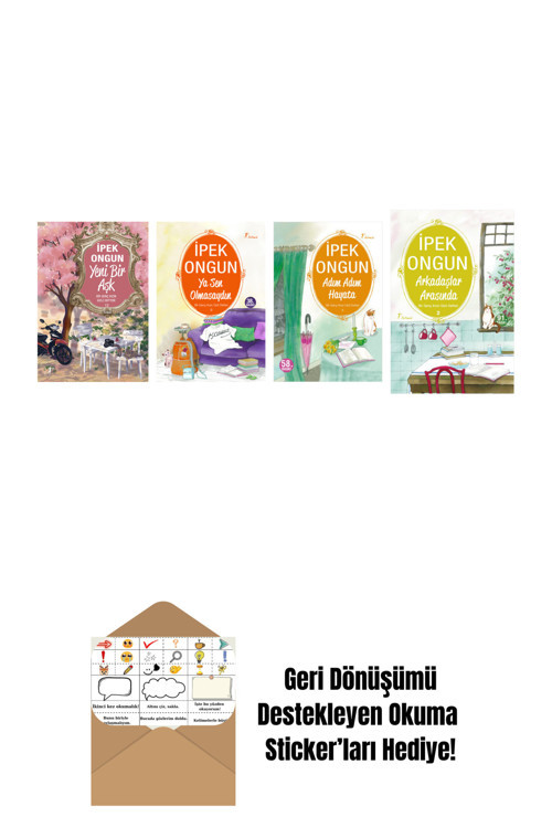 Artemis Yayınları İpek Ongun 4 Kitap Set + Okuma Sticker'Ları