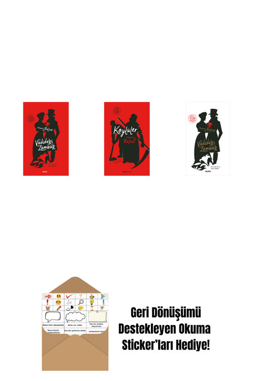Alfa Yayıncılık Vadideki Zambak (Ciltli) + Köylüler (Ciltli) + Vadideki Zambak + Okuma Sticker'Ları