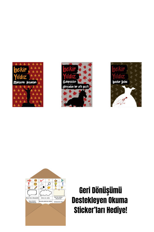 Everest Yayınları Mahşerin İnsanları + Sahipsizler - Dünyadan Bir Atlı Geçti + Bozkır Gelini + Okuma Sticker'Ları