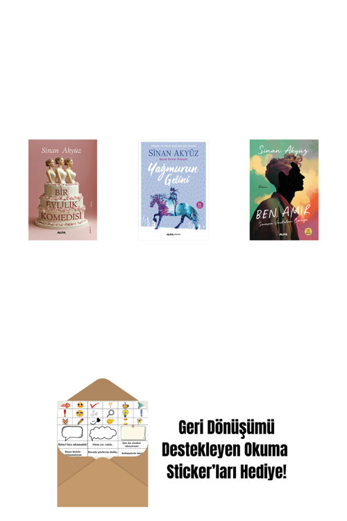 Alfa Yayıncılık Sinan Akyüz 3 Kitap Set + Okuma Sticker'Ları