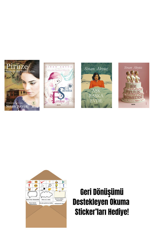Alfa Yayıncılık Sinan Akyüz 4 Kitap Set + Okuma Sticker'Ları