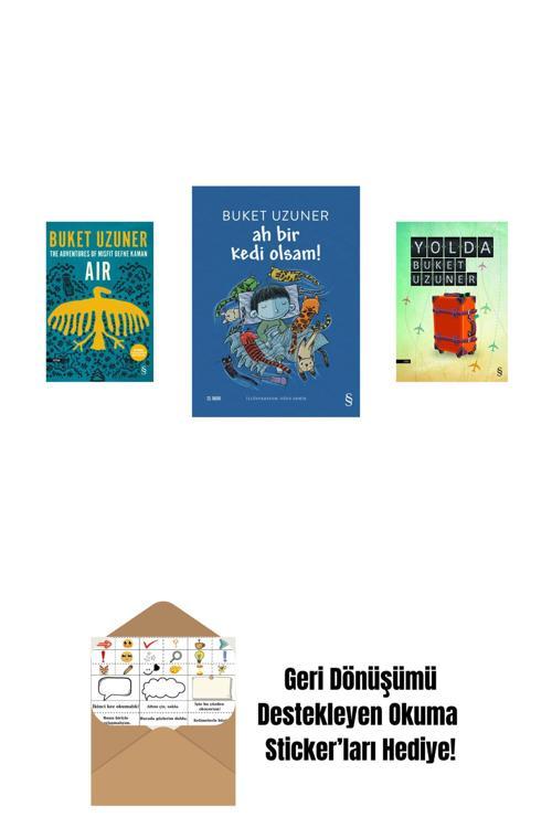 Everest Yayınları Air - The Adventures Of Misfit Defne Kaman + Ah Bir Kedi Olsam! + Yolda + Okuma Sticker'Ları