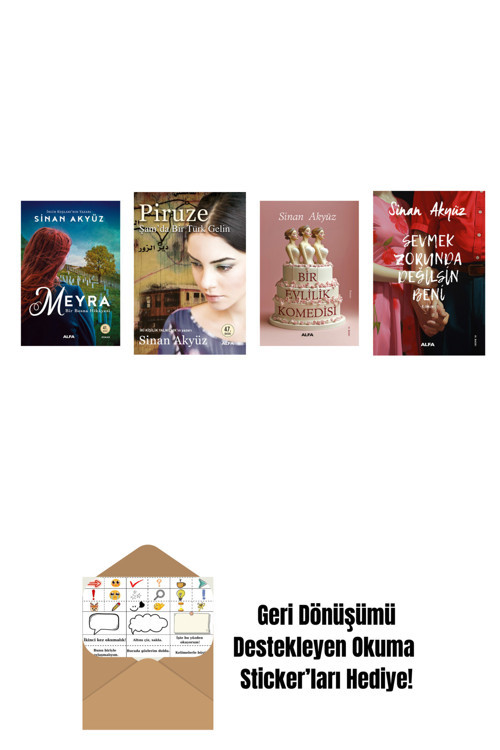 Alfa Yayıncılık Sinan Akyüz 4 Kitap Set + Okuma Sticker'Ları
