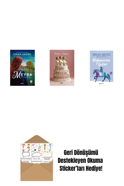 Alfa Yayıncılık Sinan Akyüz 3 Kitap Set + Okuma Sticker'Ları