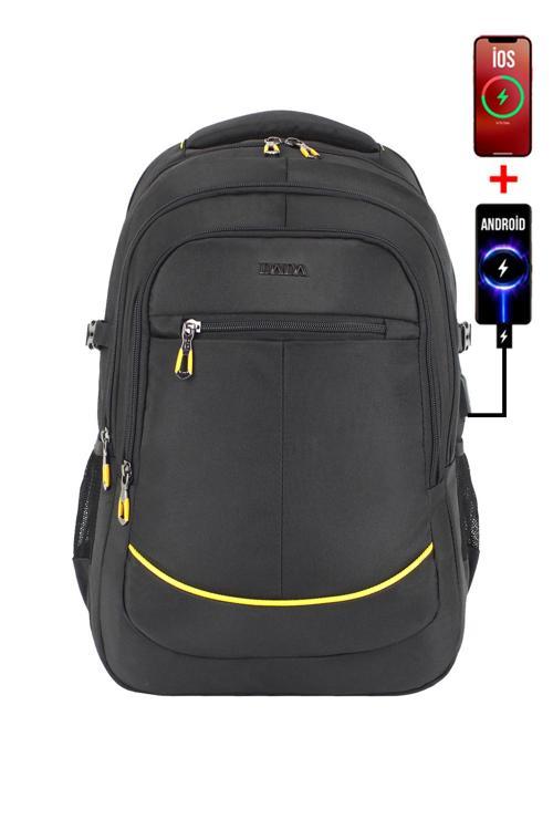 Dağcı Seyahat İŞ Ve Deprem Çantası 60 Litre Usb Type-C 15,6 16 17,3 İnç Ortopedik Su Geçirmez Kumaş