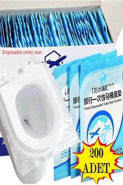 200  Adet Tek Kullanımlık Klozet Örtüsü Klozet Poşeti Klozet Kapak Örtüsü Şeffaf