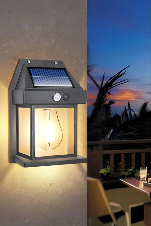2024 Model Suya Dayanıklı Hareket Sensörlü Güneş Enerjili Solar Led Dış Mekan Bahçe Lambası