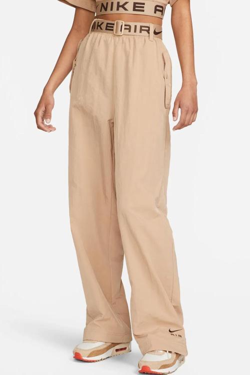 Air High Rise Loose Fit Woven Cargo Pant Kadın Bol Kesim Yüksek Bel Dokuma Kemerli Eşofman Altı Bej
