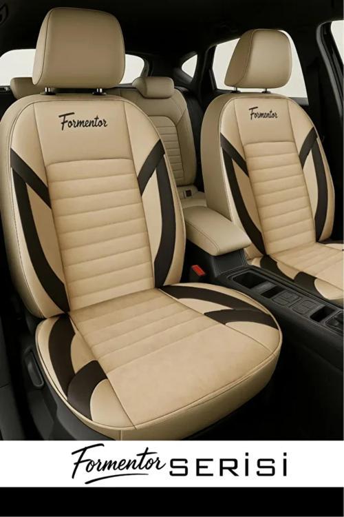 Chevrolet Agile 1.4 Econo.Flex (102 Hp) Easytronic 2010 Uyumlu Tay Tüyü Form Oto Kılıfı Tam Set Bej