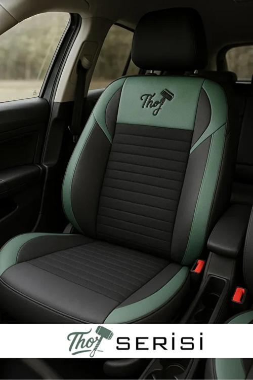 Fiat Brava (182) 1.9 Td 100 S (182.Bf) (101 Hp) 1998 Uyumlu Tay Tüyü Thor Oto Kılıfı Tam Set Yeşil