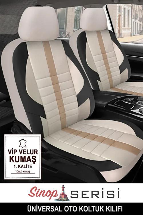 Fiat Linea 2012 2014 Uyumlu Tam Set Oto Kılıf Krem