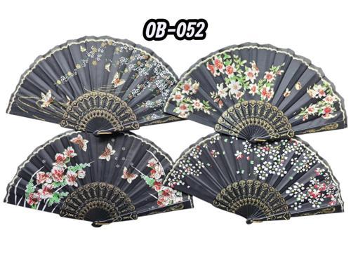 Plastik Kumaş Yelpaze 12'li Karışık Ob-052