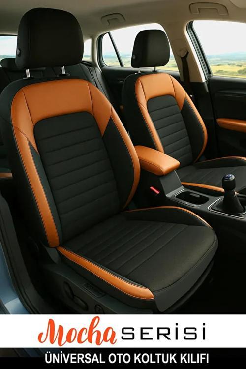 Mini Countryman (F60) Cooper D 2.0 (150 Hp) All4 2018 Uyumlu Tay Tüyü Moca Oto Kılıfı Tam Set Taba