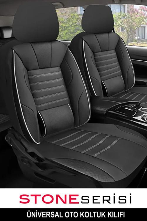 Ssangyong Actyon Sports A200 Sxdi 2.0 4X4 6/At 2010 Uyumlu Deri Stone Oto Kılıfı Tam Set Beyaz