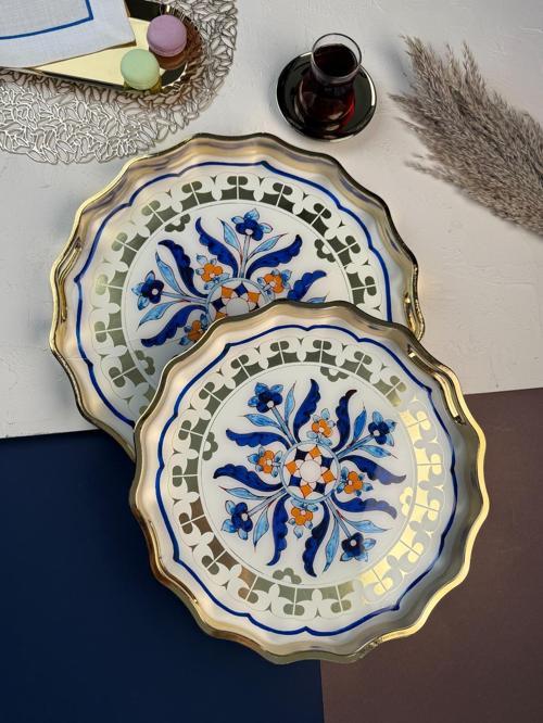 2 Lİ DEKORATİF TEPSİ SET 406