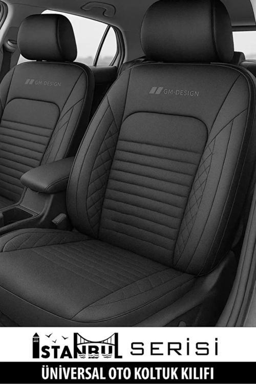 Skoda Rapid Spaceback 1.2 Tsi 90 Monte Carlo Dsg 2019 Uyumlu Deri Design Oto Kılıfı Tam Set Siyah