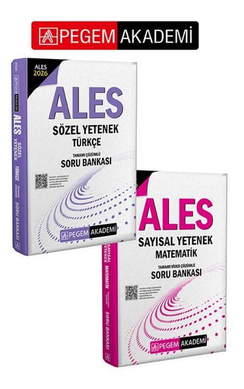 PEGEM AKADEMİ 2026 ALES Sözel Yetenek Türkçe Tamamı Çözümlü Soru Bankası + 2026 ALES Sayısal Yetenek