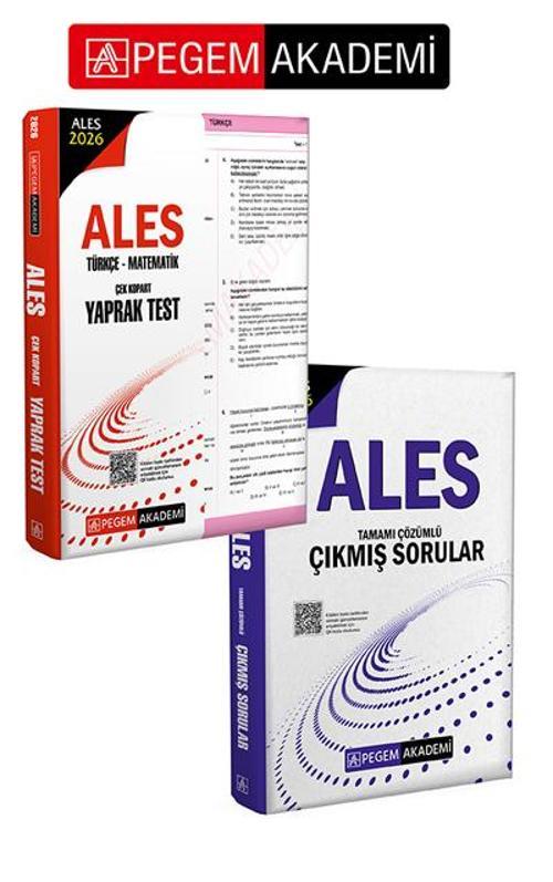 PEGEM AKADEMİ 2026 ALES Türkçe-Matematik Çek Kopart Yaprak Test + 2026 ALES Tamamı Çözümlü Çıkmış So