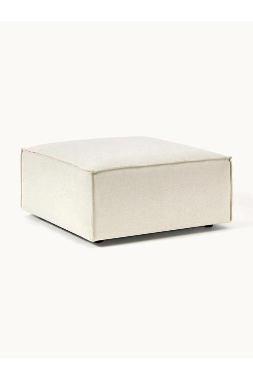 LUNERA Modern Çok Amaçlı Kare Puf, Balkon Mutfak Salon Pufu, 80x80 cm Keten Kumaş