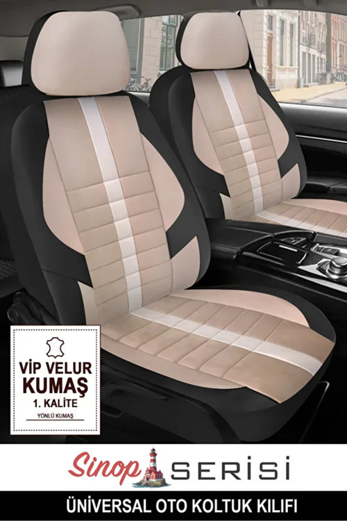 Volkswagen Scirocco 3Rd 2.0 Tdı (140 Hp) Dsg Dpf 2008 Uyumlu Kumaş Sinop Oto Kılıfı Tam Set Bej