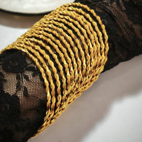 925 Ayar Gümüş İkili Adana Burma Gold Bilezik SL9803