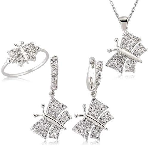 Gümüş Kelebek Bayan Set  SL2272