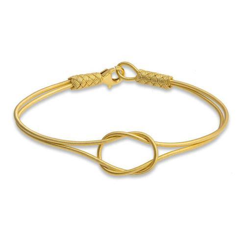 Gümüş Gold Dilek Düğüm Kazaziye Örgü Bileklik  SL5232