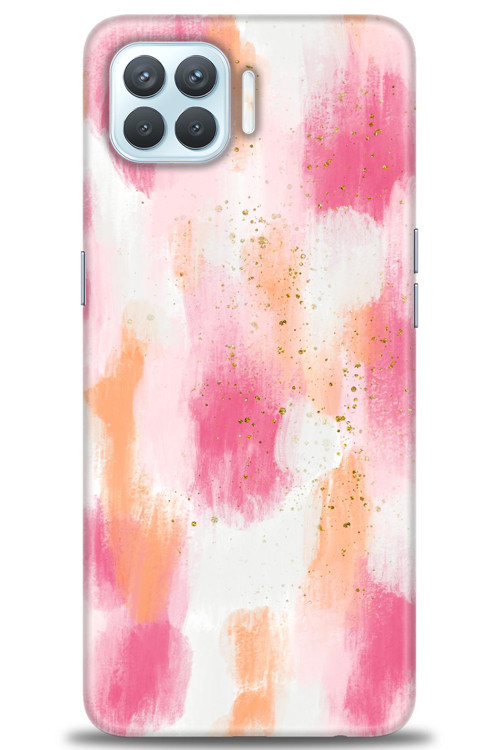 Oppo A73 Kılıf HD Baskılı Kılıf - Pembe Palet