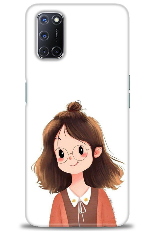 Oppo A72 Kılıf HD Baskılı Kılıf - Tatlı Kız