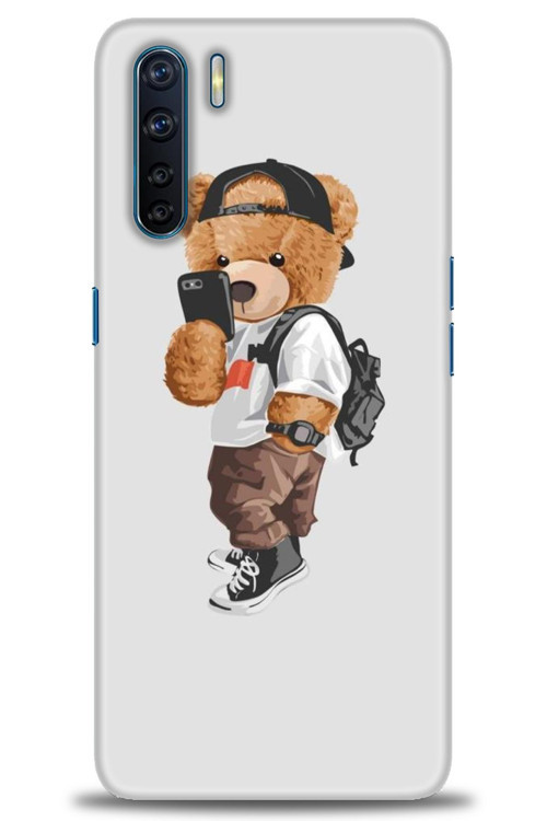 Oppo A91 / Reno 3 Kılıf HD Baskılı Kılıf - Teddy Bear Cool