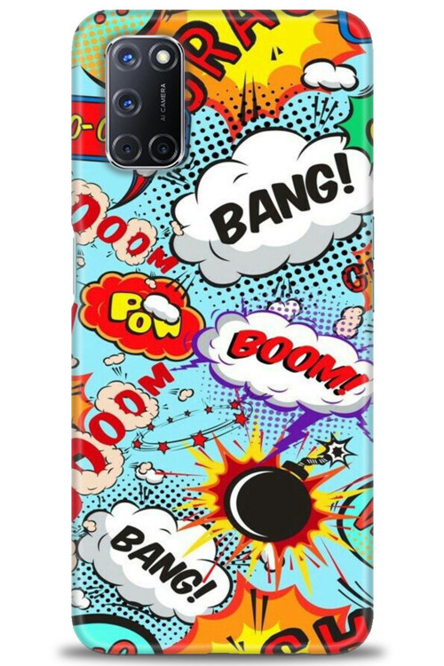 Oppo A92 Kılıf HD Baskılı Kılıf - Bang Boom