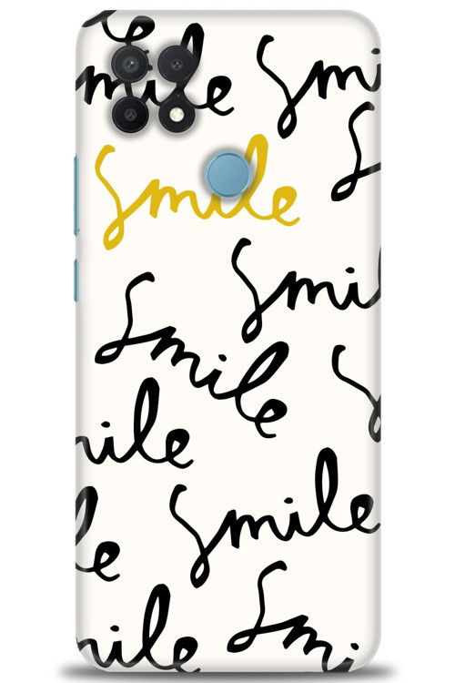 Oppo A15S Kılıf HD Baskılı Kılıf - S Smile