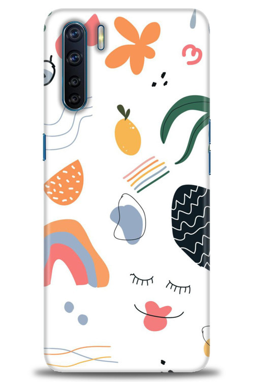 Oppo A91 / Reno 3 Kılıf HD Baskılı Kılıf - Drawing