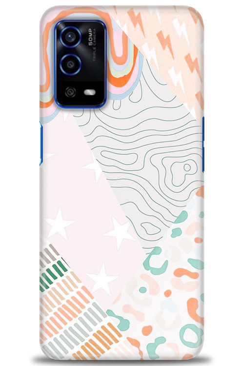 Oppo A55 Kılıf HD Baskılı Kılıf - Çok Renkli