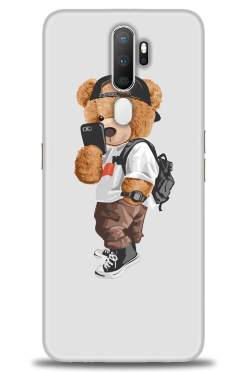 Oppo A9 2020 Kılıf HD Baskılı Kılıf - Teddy Bear Cool