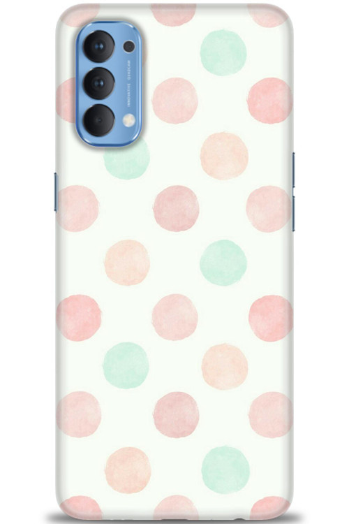 Oppo Reno 4 Kılıf HD Baskılı Kılıf - Blue Pink