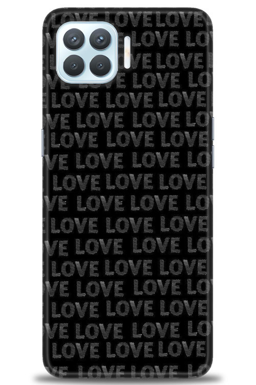 Oppo Reno 4 Lite Kılıf HD Baskılı Kılıf - Black Love