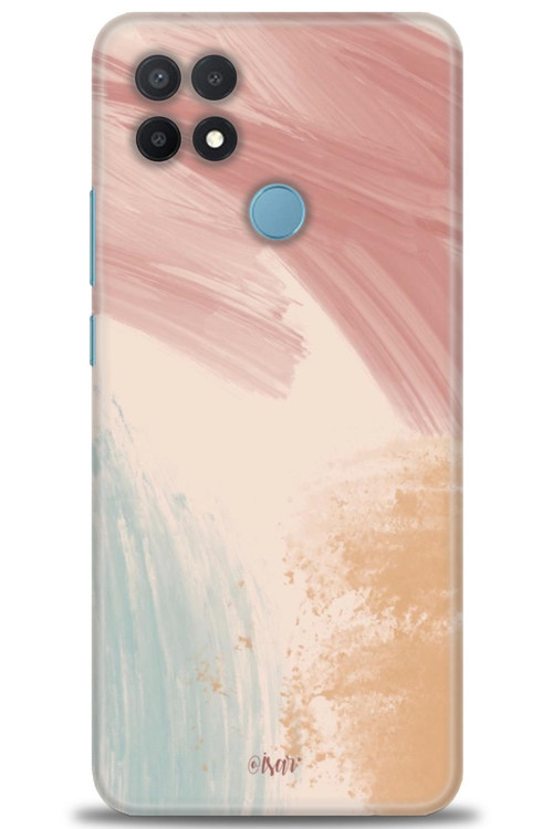 Oppo A15 Kılıf HD Baskılı Kılıf - Soft Renkler